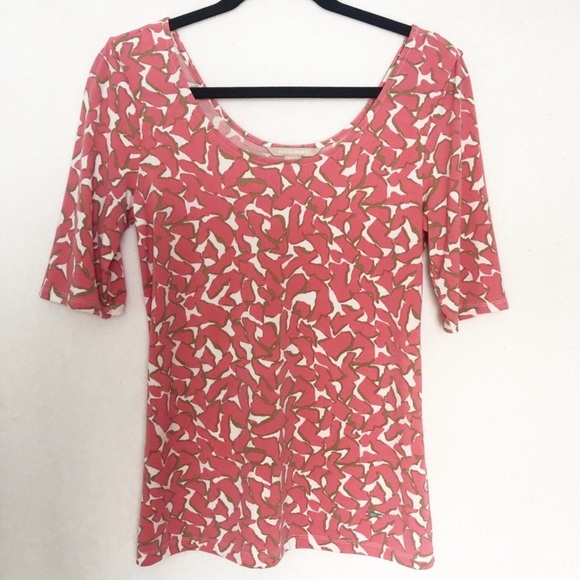 💥Banana Republic Printed Pullover Top Scoop Neck - Picture 1 of 7